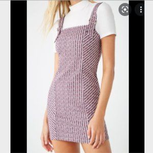 Forever 21 Tweed Pinafore Dress with buckle straps
